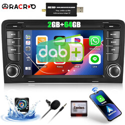 Für Audi A3 8P 2003-2012 Autoradio 64GB DAB+ Android GPS SAT NAVI BT Carplay SWC