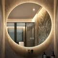 LED Badspiegel Badezimmer Spiegel Wandspiegel mit Beleuchtung Dimmbar Touch Uhr