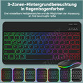 Beleuchtete Tastatur Maus Für Samsung Galaxy Tab S9 FE S8 S7 S6 A9+ A8 A7 QWERTZ