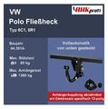 Anhängerkupplung Autohak abn. +ES 13 spez. für VW Polo Fließheck BJ 04.14- NEU