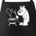 Grill-Schürze für Männer mit grillendem Bär - Bear Grills Moonworks®