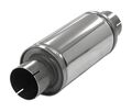 Simons Universal Edelstahl Schalldämpfer Topf Auspuff Leise - "Turbonett" 76mm