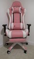 JL Comfurni Gaming Stuhl mit Fußstütze Pink