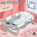 Faltbare Baby Badewanne Babywanne mit Kissen Anti-Rutsch Babybadewanne Badematte