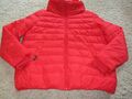 schöne Damen Stepp- Jacke Kapuze im Kragen Doppelkragen Fleece rot Gr. XL 42 TOP