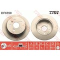 2x Bremsscheibe TRW DF6760 passend für TOYOTA LEXUS