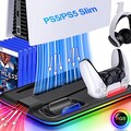 PS5 Controller Dual Ladestation Mit Lüfter Vertikaler Standfuß für PlayStation 5