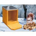 Eichhörnchen Futterhaus Futterautomat Futterstation Holz Plexiglas Zinkdach Neu