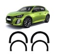 Radlaufverbreiterung Kotflügel Schutzleisten für Peugeot 208 Schwarz 2019-2024