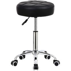 Rollhocker Barhocker Arbeitshocker höhenverstellbar 51-67cm drehbar aus Kunst...