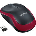Logitech Wireless Mouse M185, Maus, optisch, kabellos, 3 Tasten, rot