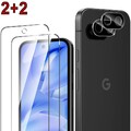 2x Schutzglas + 2x Kameraschutz für Google Pixel 9a 6.3" Blasenfrei 9H Härte HD