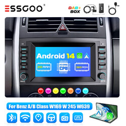 Autoradio 2+32G Android 14 Apple Carplay GPS DAB+ Für Mercedes Benz A/B-Klasse