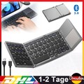 Mini Ultradünne Faltbare Bluetooth Tastatur mit Touchpad Deutsches Layout QWERTZ