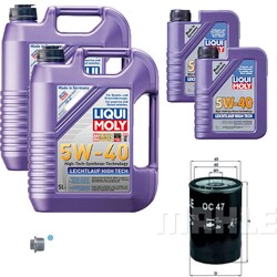 MAHLE Ölfilter 12 L LIQUI MOLY 5W-40 Leichtlauf High Tech für Audi A4 1.6 2.0