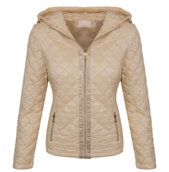 Designer damen steppjacke übergangsjacke gesteppt damenjacke mit kapuze D-383