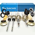 4x SACHS Stoßdämpfer + Service-Kit + Domlager Vorne Hinten für BMW E60