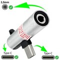 1x Typ C auf 3,5 mm und Ladegerät Kopfhörer 2 in1 Audiobuchse USB C - Silber