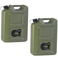 2er Set Benzinkanister PROFI 20, 10 oder 5 Liter oliv ARMY Kraftstoffkanister UN