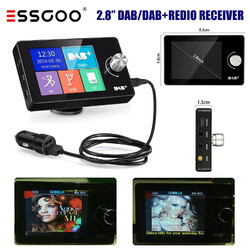 DAB DAB+ Autoradio Adapter Bluetooth Wireless FM Transmitter EmpfäNger 2.8" Auto