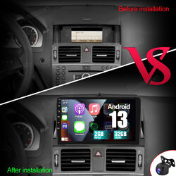 Android 13 Carplay Autoradio GPS WIFI 2+32G Für Mercedes Benz C Klasse W204 S204