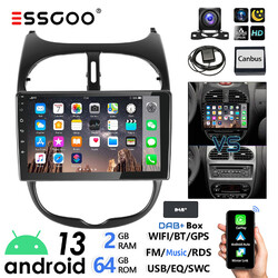 DAB+ Autoradio Android 13 Carplay GPS Navi RDS 64GB Für Peugeot 206 CC 2001-2016