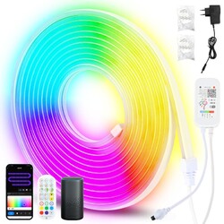 2-10M Neon LED Streifen Garten Strip Leiste Strips RGBIC Stripe Flex Schlauch