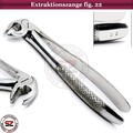 Extraktionszange Nr. 22 Zahnzange Oberkiefer Unterkiefer Molaren Dental Zange