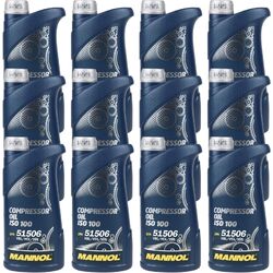 12x1 Liter Original MANNOL Kompressoröl Compressor Oil ISO 100