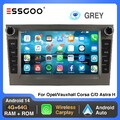 Autoradio Android 14 4+64G GPS NAV Grau Für Opel Corsa C D Astra H Vivaro Combo