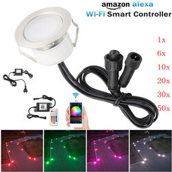 1-30x WIFI Controller RGB/RGBW LED Bodeneinbaustrahler Terrasse Außen Minispots