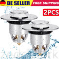 2 Stück Ablauf Garnitur Abfluss Stopfen Waschbecken POP UP Stöpsel Filter Sieb