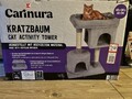 Katzen Kratzbaum Carinura  Hellgrau Einfacher Aufbau Nagelneu 68x84x40 Cm Tower