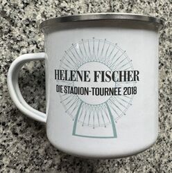 Helene Fischer Kaffee Becher VIP Mug Emaille selten Kult Stadion Tournee 2018
