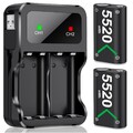 2 Stück 5520mWh NI-MH Akku für Xbox One X &S&Elite Xbox Series X &S Controller