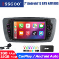 Für Seat Ibiza MK4 IV 6J 09-2013 DAB+ Carplay Autoradio 2+32G Android 14 GPS NAV