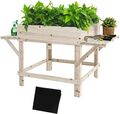 Hochbeet Holz Frühbeet Pflanzkasten Blumenbeet Pflanzbeet Gemüsebeet Seitentisch