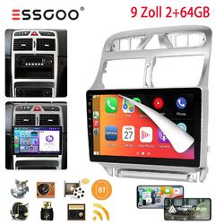 9" Android 13 Autoradio 2+64G CarPlay GPS Navi RDS SWC Für Peugeot 307 2002-2013