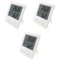  3 STÜCKE Weiß Elektronische digitale Hygrometer Indoor Thermometer Mini Slim