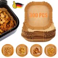 300pcs Backpapier für Friteuse Heißluftfritteuse Grill Backofen Air fryer Liners