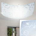 Decken Strahler Blüten Design Wohn Ess Zimmer Beleuchtung Glas Blumen Lampe weiß