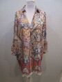 Zara Basic Kleid Bluse V-Ausschnitt 3/4 Ärmel bunt Paisley Gr.XL (S49-01)
