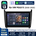 Für VW Polo 5 2008-2020 Carplay Andriod 13 Autoradio GPS Navi WIFI RDS FM 2G+64G