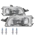 Scheinwerfer Set H1/H1 für Fiat Punto Van 176L 176 176_ 176C inkl. Osram Lampen