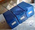 Aufbewahrungsbox 3er Set Farbe Blau Maße ca. 30 x 13 x 14,5 cm