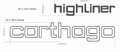 Carthago HIGHLINER Aufkleber, wohnmobil , Spiegelchromfarbe, highliner Aufkleber