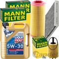 MANN INSPEKTIONSPAKET+5L LIQUI GEN 3 5W-30 ÖL passend für AUDI A2 8Z 1.2+1.4 TDI