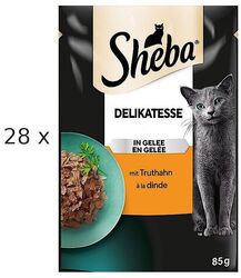 (€ 13,84 /kg) SHEBA Delikatesse in Gelee mit Truthahn (Mega-Pack): 28 x 85 g