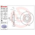 2x Bremsscheibe BREMBO 09.9167.11 passend für AUDI SEAT SKODA VW VW (FAW)