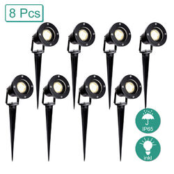 LED Gartenstrahler Garten Stecker Außen IP65 Spot Schwenkbar mit Erdspieß 2X-10X